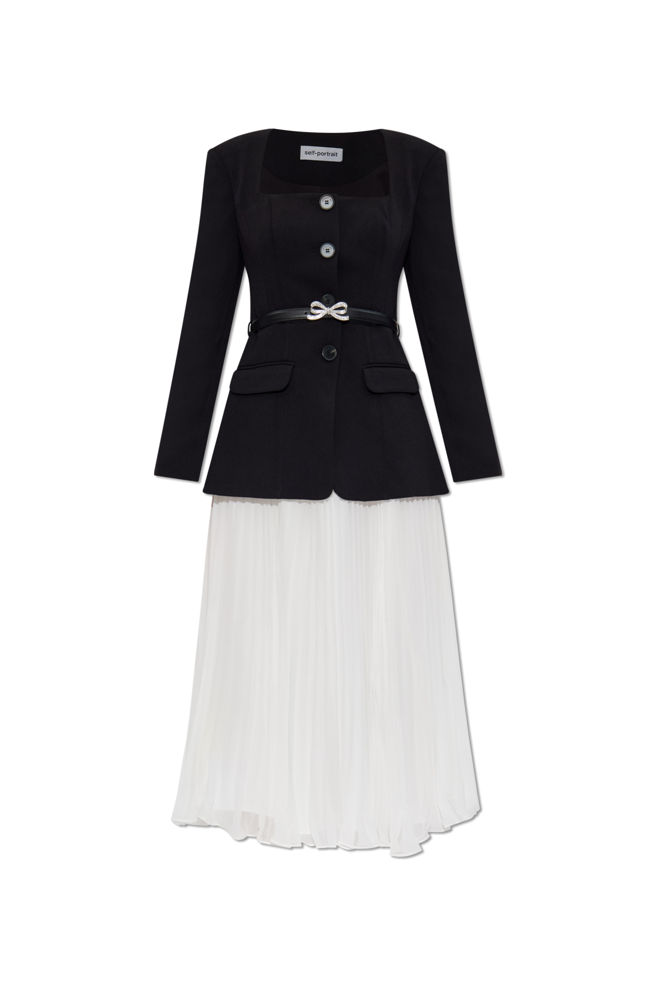 スカート SELF-PORTRAIT Woman Skirt Black PF25104MSKBW BLACKANDWH self-portrait Leather Mini Skirt in Black | REVOLVE